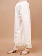 Silk Embroidered Anarkali Kurta Palazzo Set with Dupatta #234