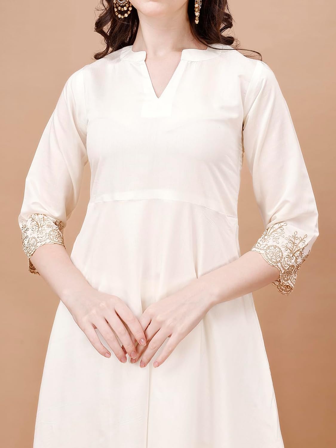 Silk Embroidered Anarkali Kurta Palazzo Set with Dupatta #234