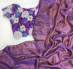 Trendy Soft & smooth silk satin Saree with embroidery