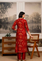 Embroidered Ethnic Printed Kurtha with Pant & Dupatta | #251