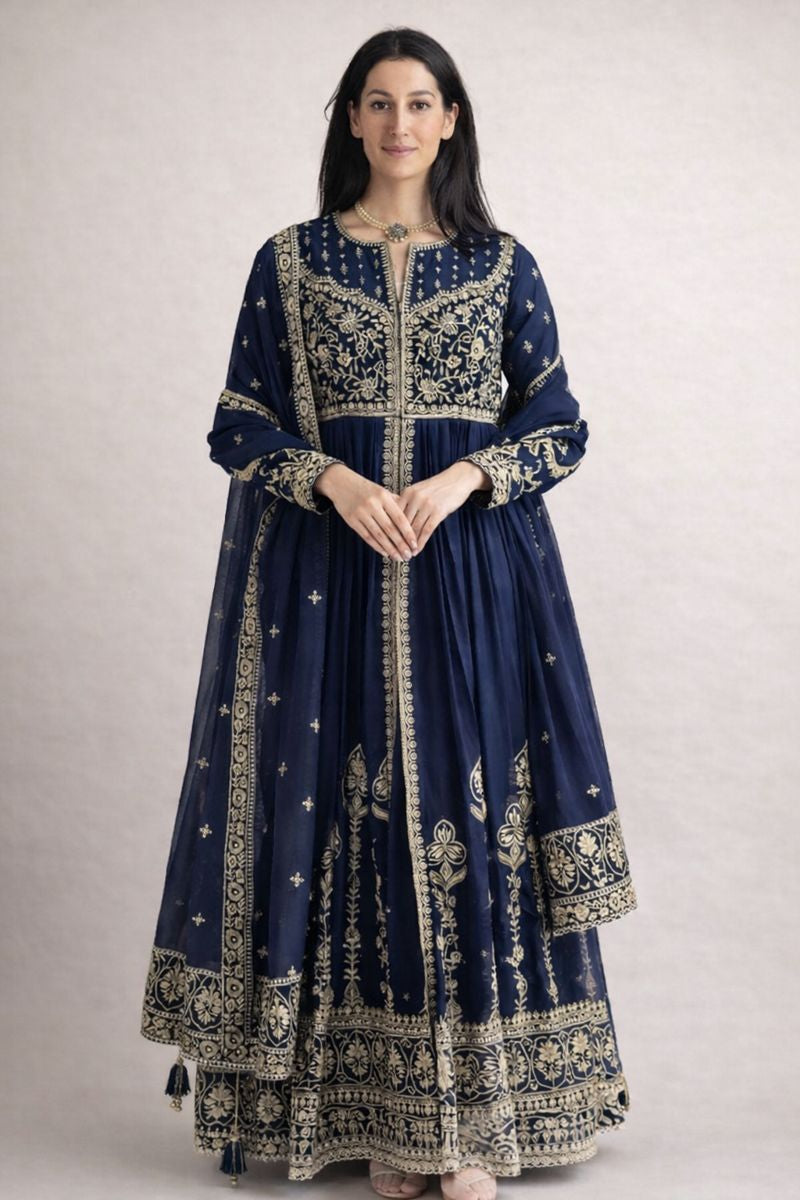 Designer Anarkali Kurta • Pant • Dupatta Set #229