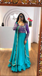 Chinon Embroidery Shalwar with Shawl