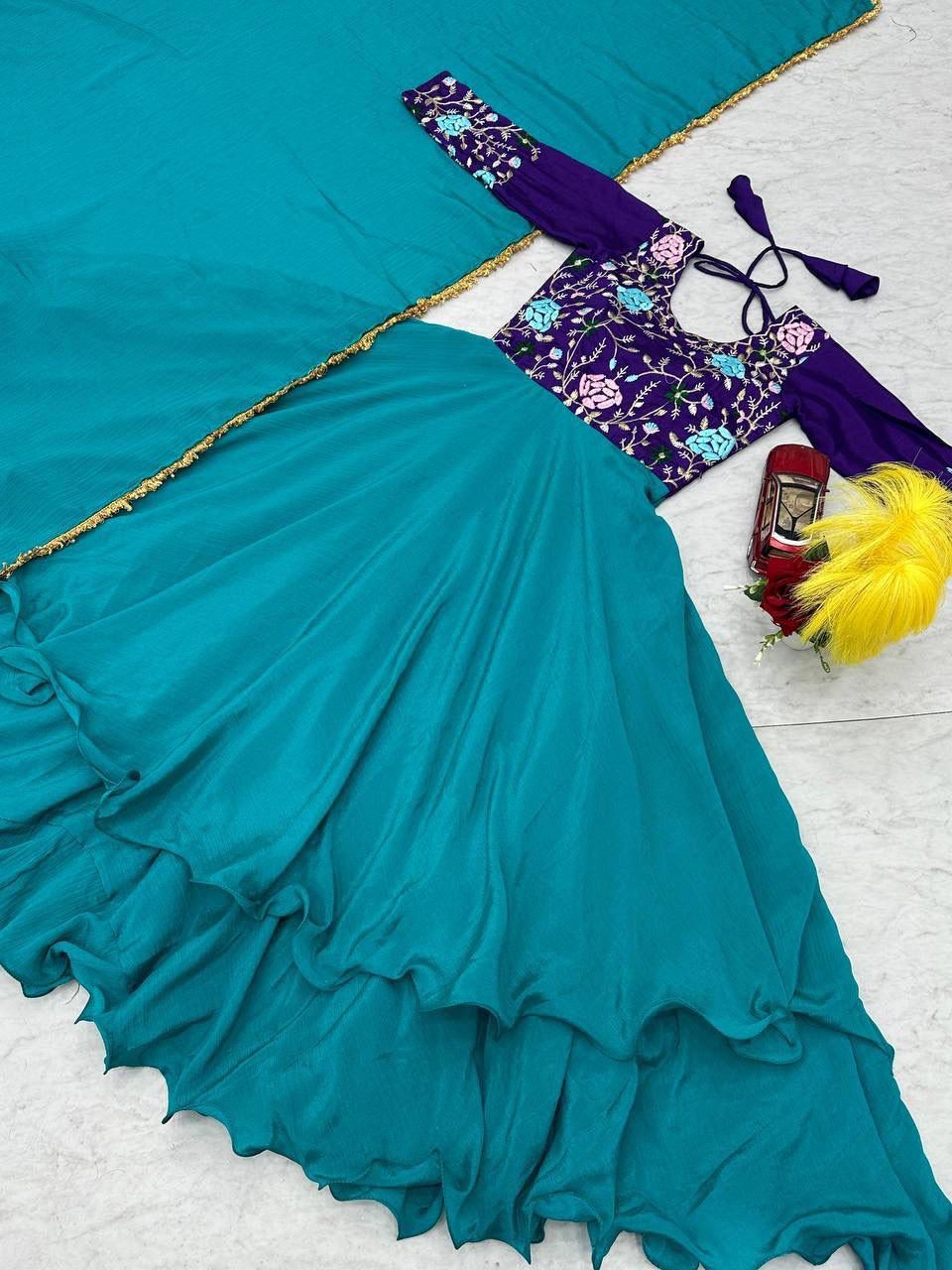 Chinon Embroidery Shalwar with Shawl