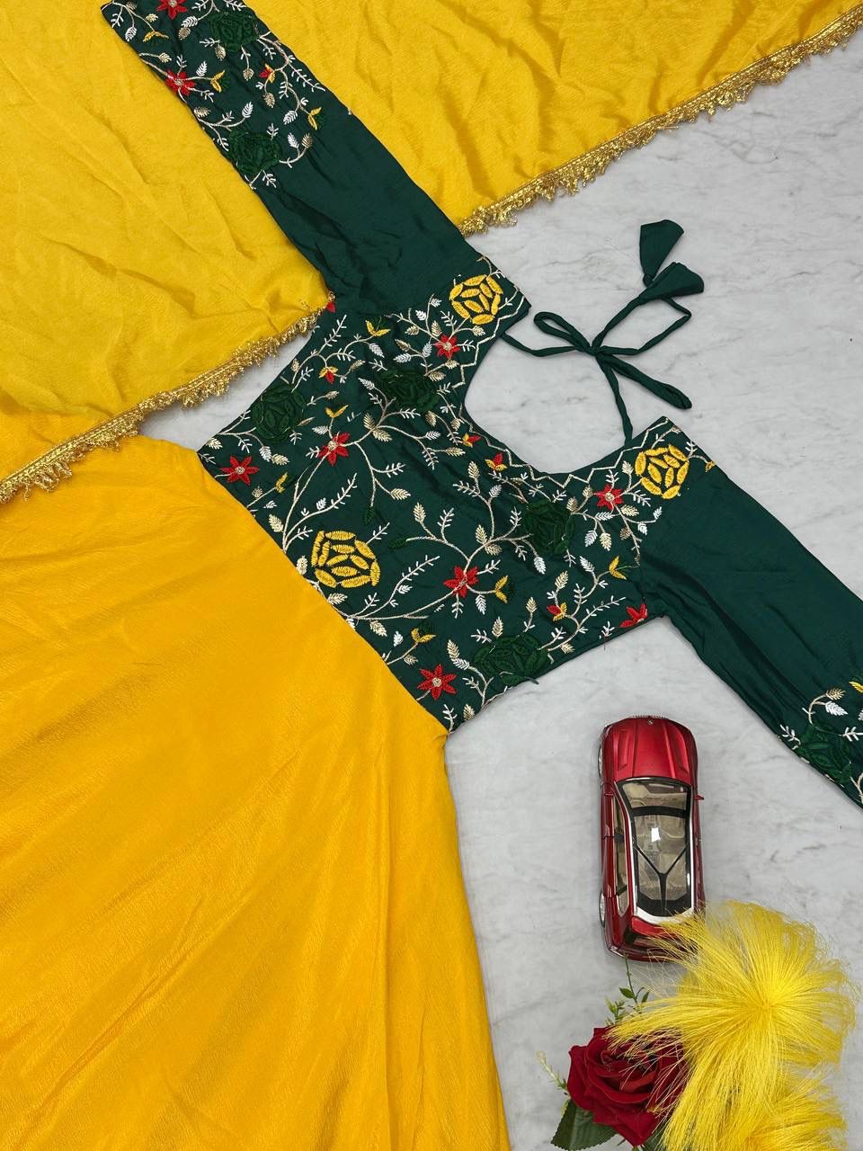 Chinon Embroidery Shalwar with Shawl