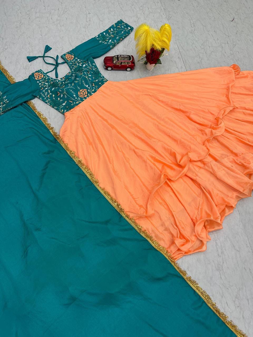 Chinon Embroidery Shalwar with Shawl