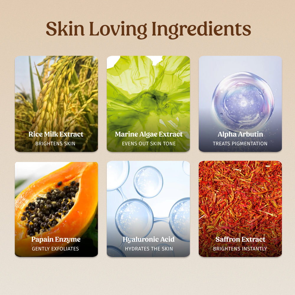 Face Brightening Kit. Milk Powder Face Wash & Milk Drops Brightening Serum. #227