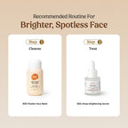 Face Brightening Kit. Milk Powder Face Wash & Milk Drops Brightening Serum. #227