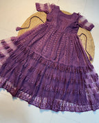 Flower Embroidery Heavy Net Frock #210