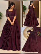 Party wear draping style gown | #284