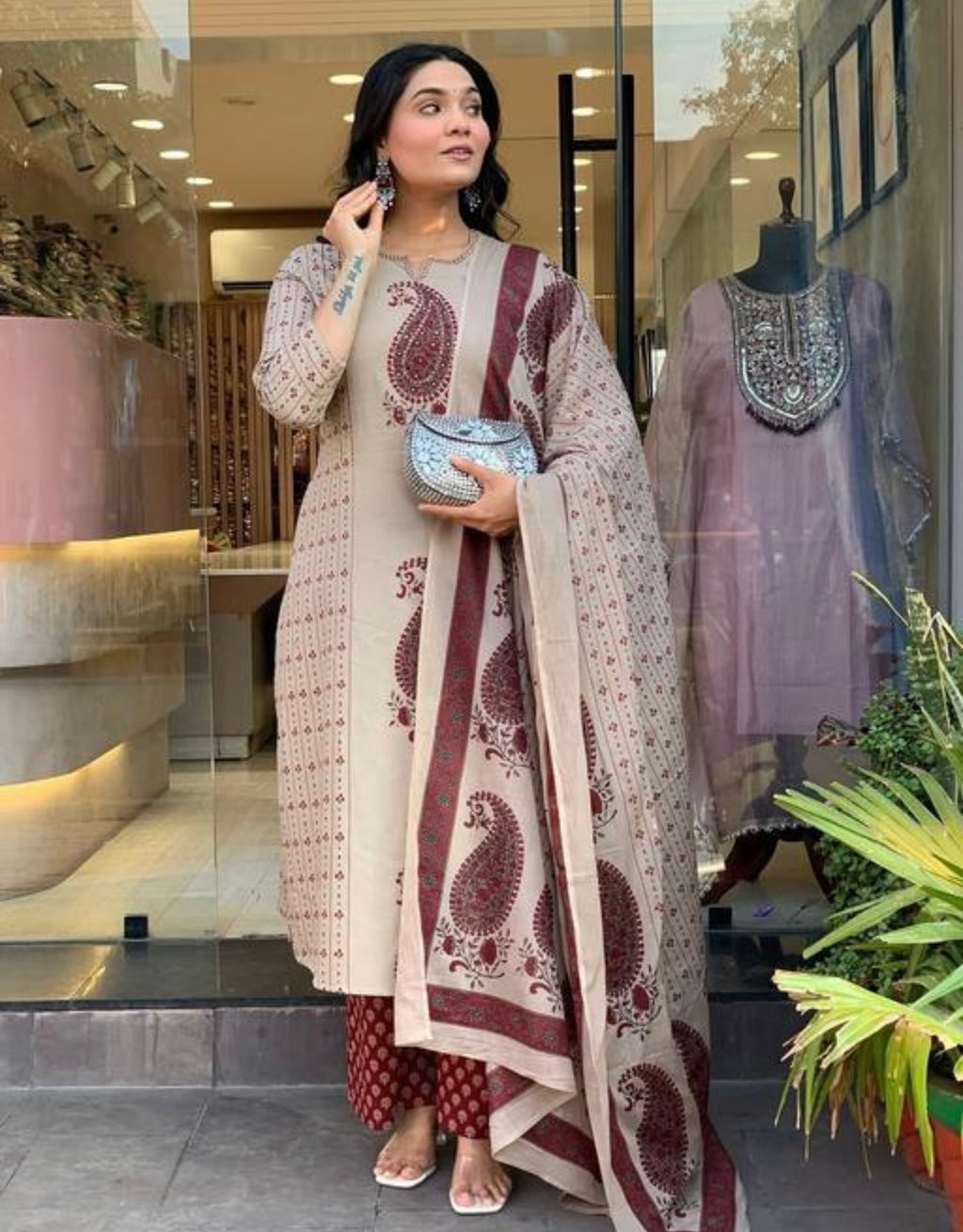 Cotton 3 pcs kurthi set | #244