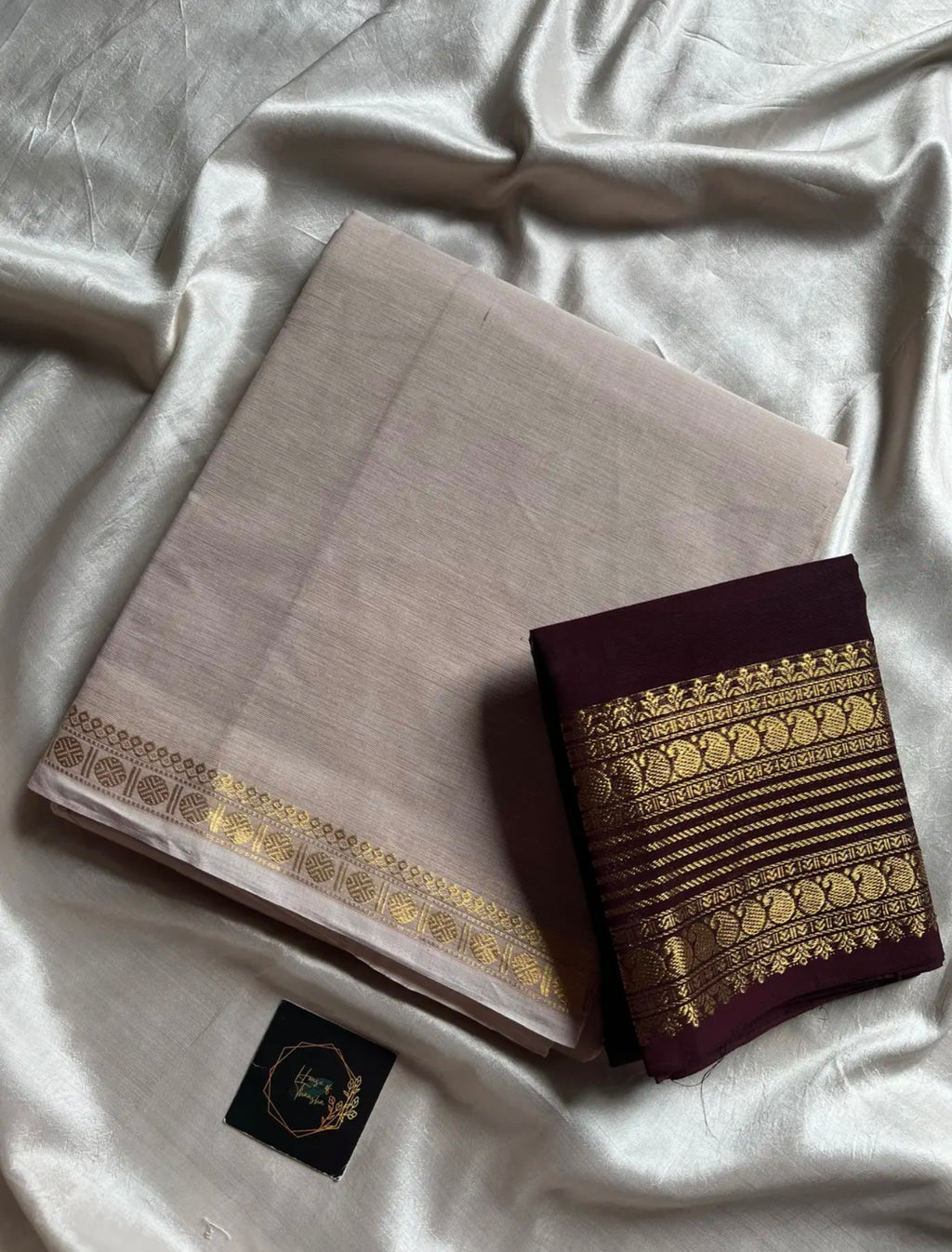 Beige & brown kanchi cotton saree | 273