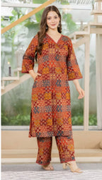 Tabeedah Top Palazzos Co-ords Set | #242