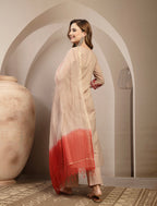 Cotton kurtha palazzo dupatta set #257
