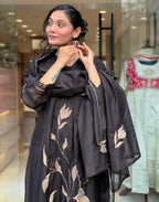 Shrdha black kurthi with pant and dupatta sey | 266