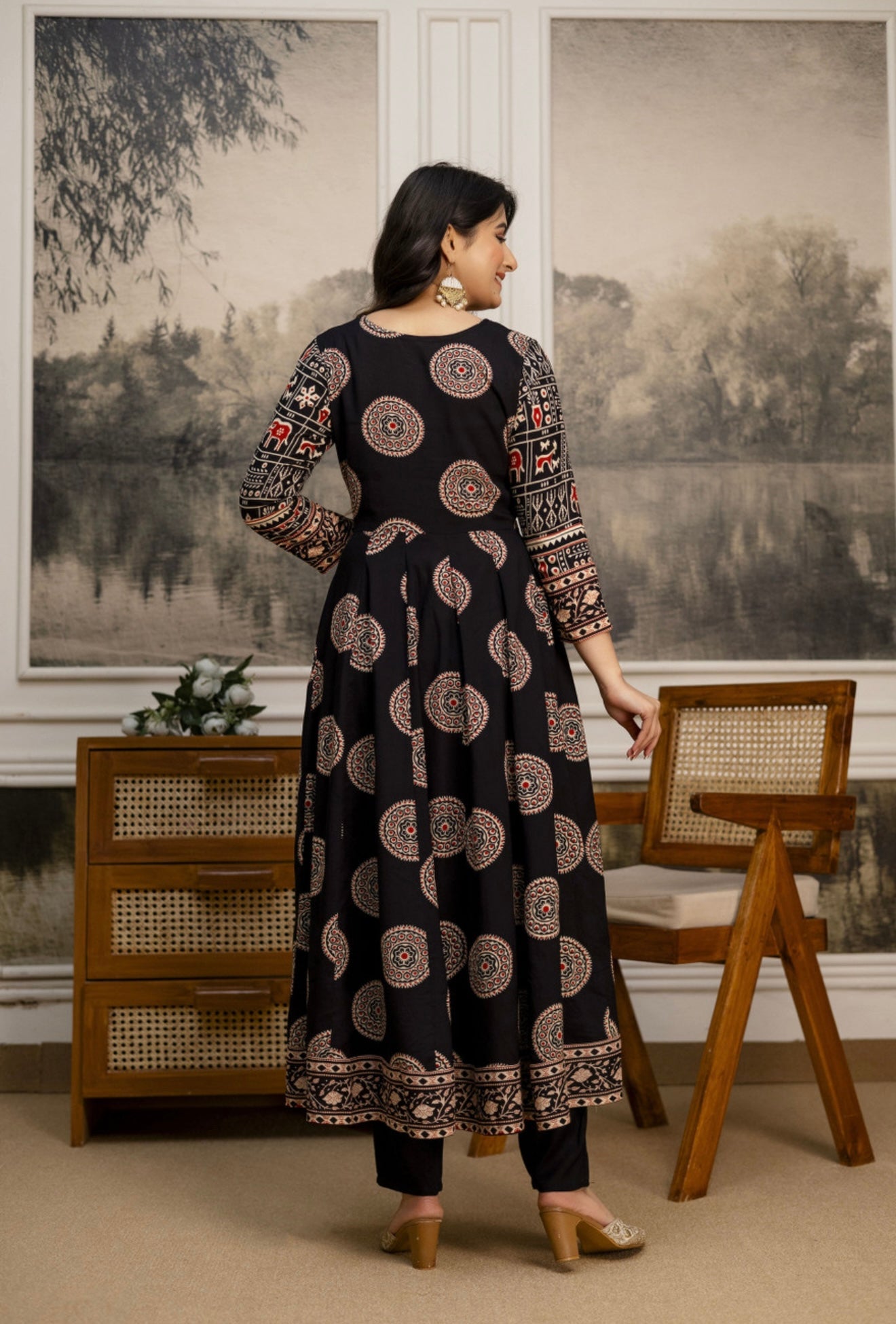 Women viscous Rayon kurtha pant dupatta set #247