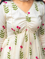 Pink blossoms cord set #269