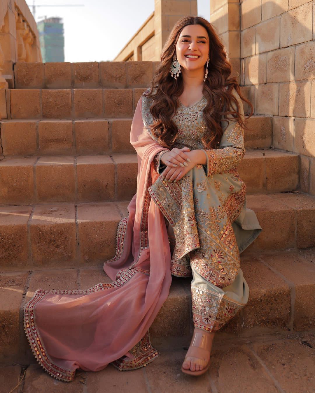 Faux Georgette Shalwar With Heavy Embroidery