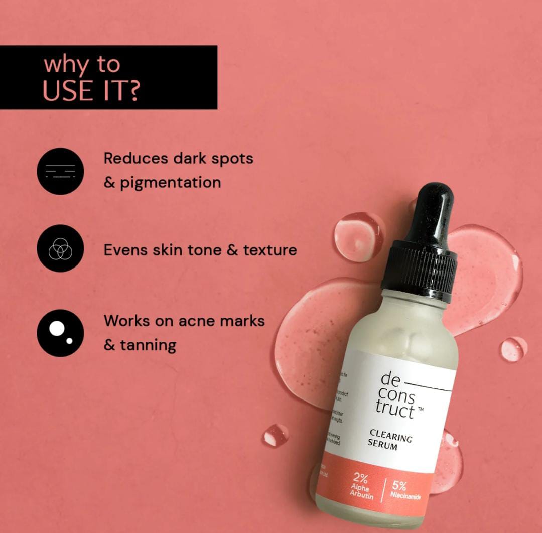 Deconstruct. Clearing Serum. 5% Niacinamide + 2% Alpha Arbutin | All Skin | 30ml