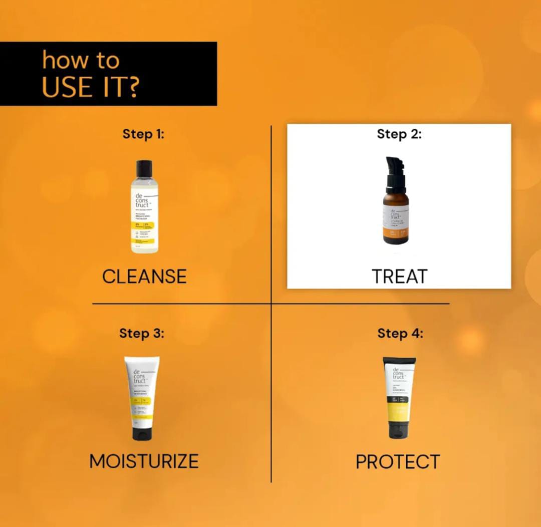 Deconstruct. 10% Vitamin C Serum With 0.5% Ferulic Acid For Dark Spots & Even Skin Tone For All Skin Types | 30ml