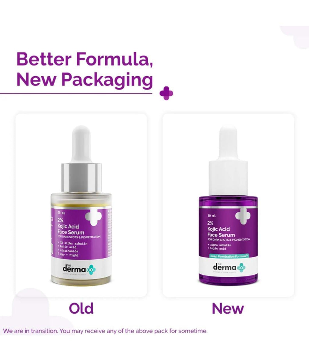 The Derma Co. 2% Kojic Acid Face Serum for Dark spots reduction, Pigmentation & Blemishes | 30ml