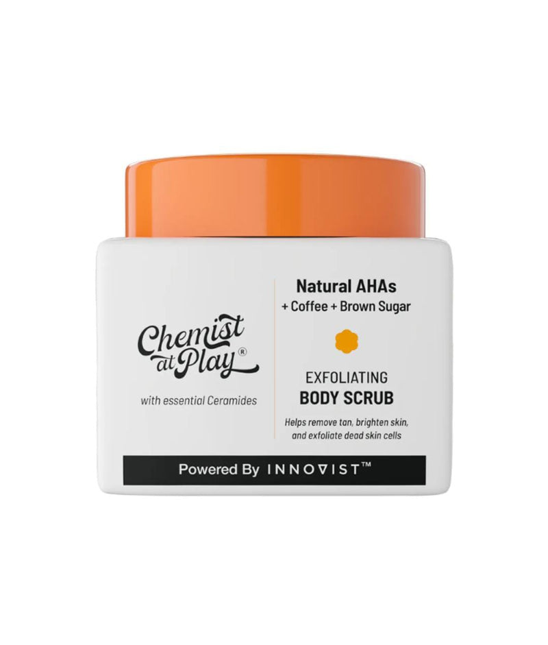 Chemist at Play. Exfoliating Natural AHAs Body Scrub For Removing Tan & Dead Skin Cells-Coffee Body Scrubs | 75g