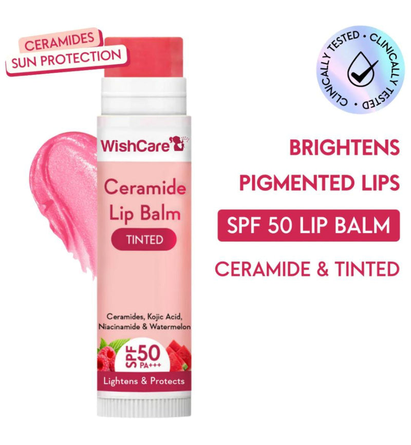 Tinted Ceramide Lip Balm with SPF50 PA+++ -Kojic Acid & Niacinamide - For Lip Lightening | 5g