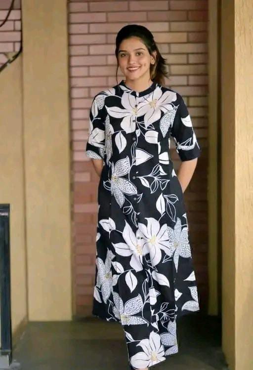 Cotton Kurti With Bottomwear