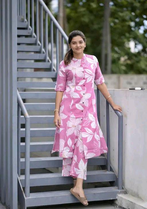 Cotton Kurti With Bottomwear