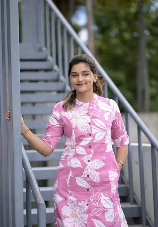 Cotton Kurti With Bottomwear