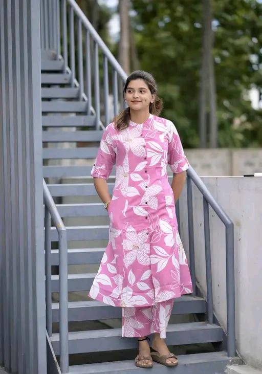 Cotton Kurti With Bottomwear