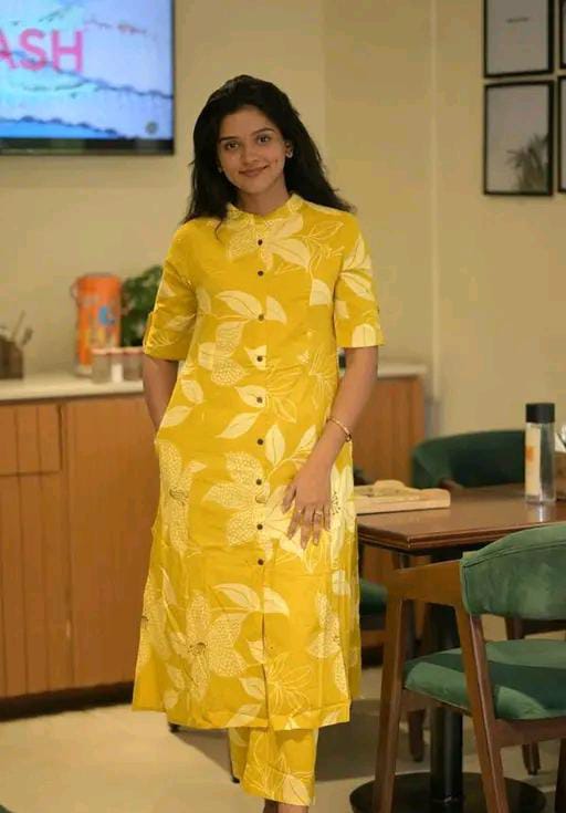 Cotton Kurti With Bottomwear