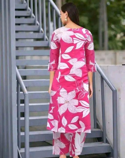 Cotton Kurti With Bottomwear