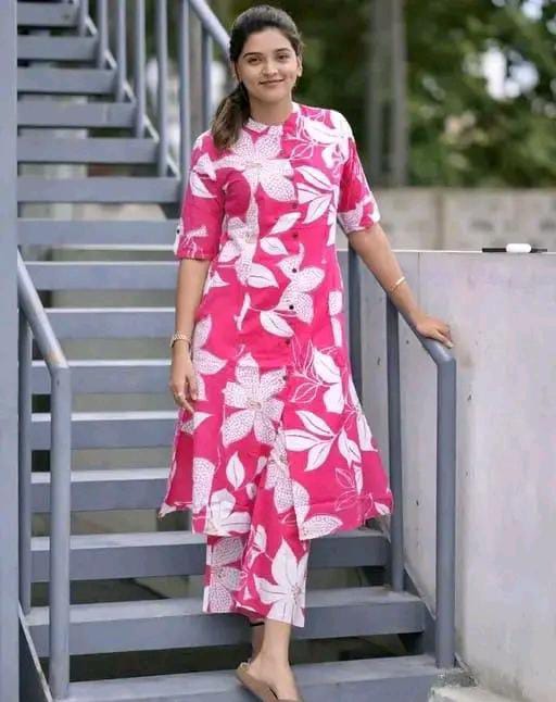 Cotton Kurti With Bottomwear