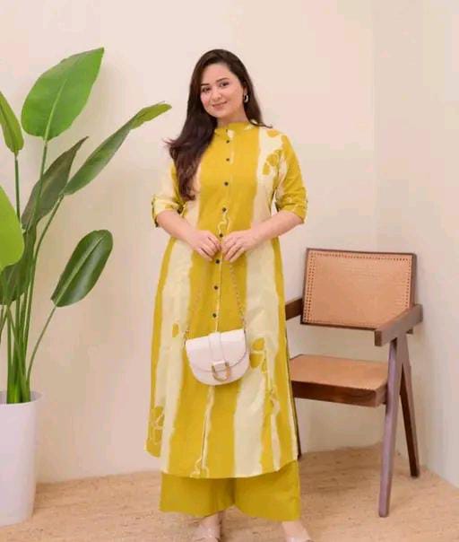 Rayon Women Kurti With Bottomwear