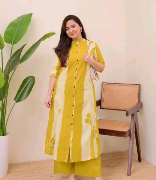 Rayon Women Kurti With Bottomwear