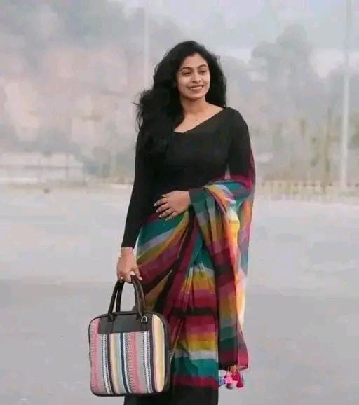 Trending Rainbow Cotton Saree