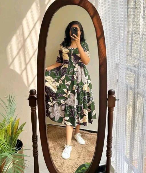 Floral Rayon Dresses Casual