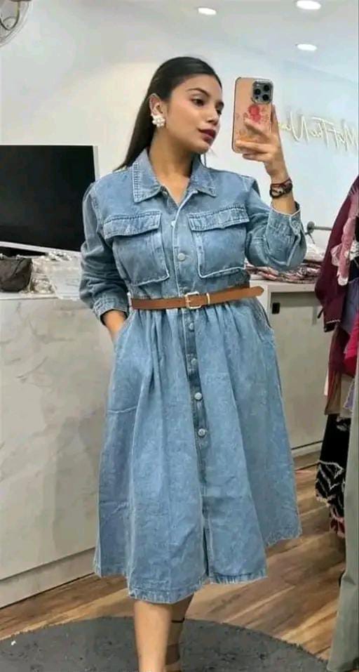Denim Top Long sleeve with pocket