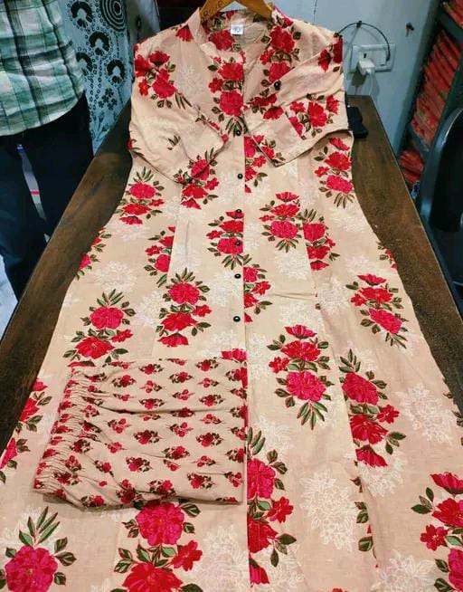 Floral Kurti With Bottomwear