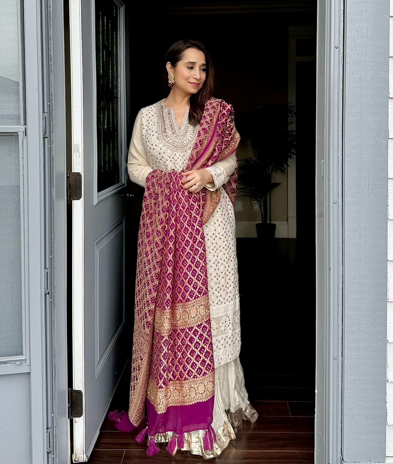 Designer Party Top Plazzo & Dupatta Set