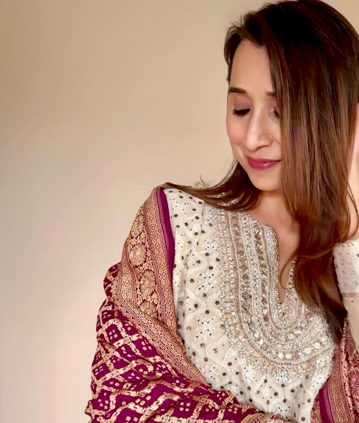 Designer Party Top Plazzo & Dupatta Set