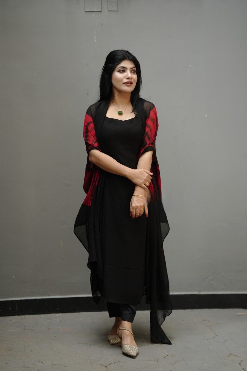 Summer Wear Soft Georgette Kaftan Duapatta Kurti Set