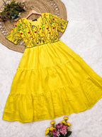 Exquisite Chain Stitch Embroidery Dress