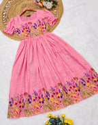 Exquisite Chain Stitch Embroidery Dress