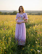 Exquisite Chain Stitch Embroidery Dress