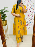 Aline Kurti Pattern paired with Ankle Length pant