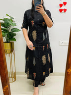 Aline Kurti Pattern paired with Ankle Length pant