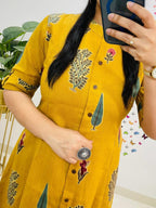 Aline Kurti Pattern paired with Ankle Length pant