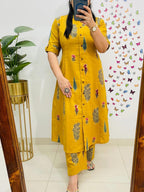 Aline Kurti Pattern paired with Ankle Length pant