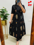 Aline Kurti Pattern paired with Ankle Length pant